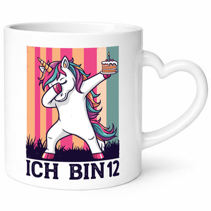 12 Geburtstag | Einhorn Damping Mädchen lustig Geschenkidee Geschenk Tasse