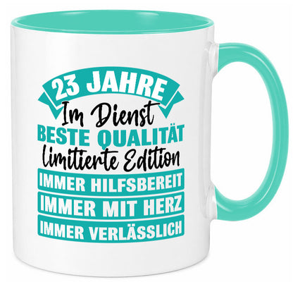 23 Jahre im Dienst | Jubiläum Arbeit Geschenkidee Kollegen Büro Humor Tasse