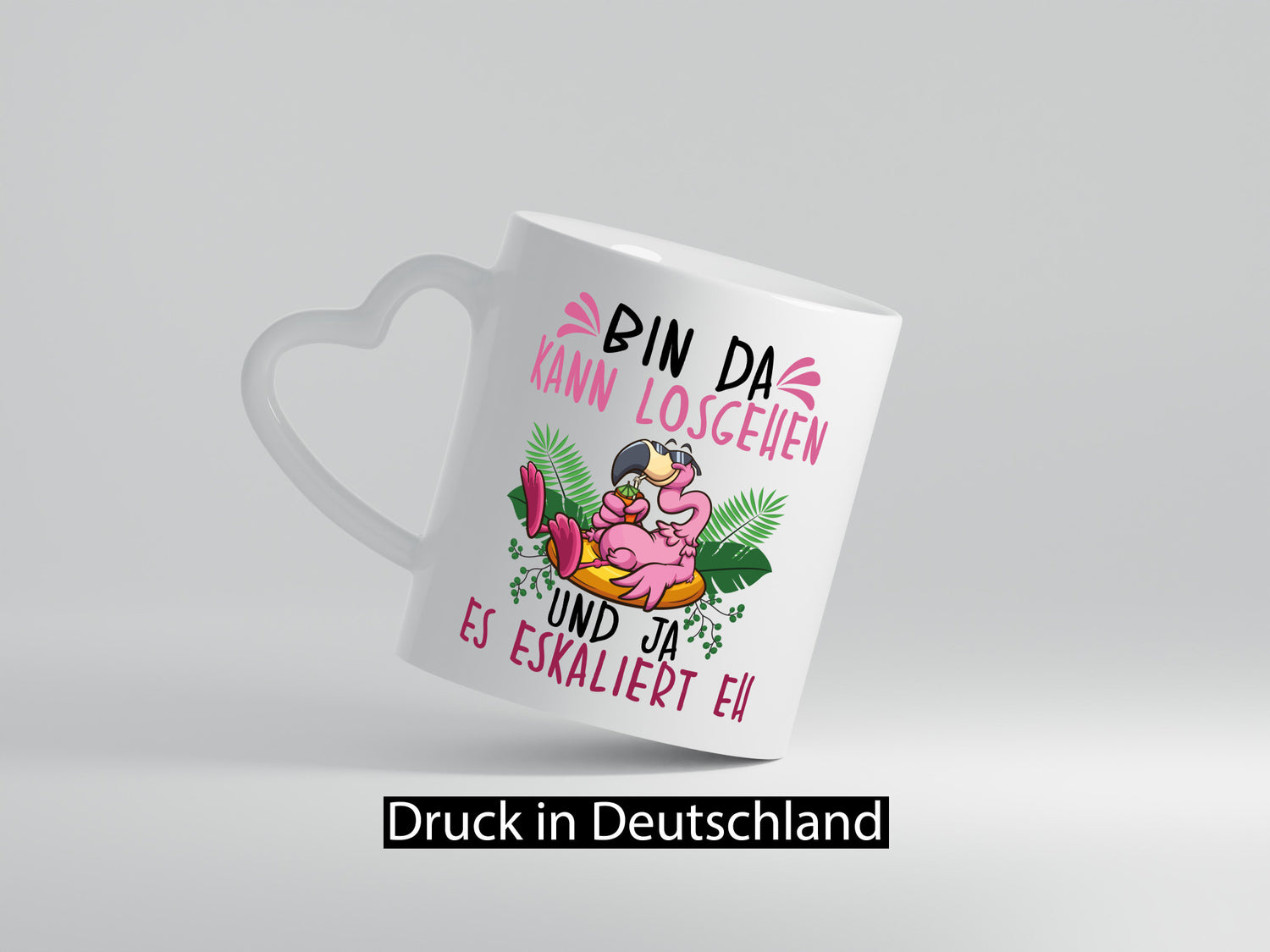 Flamingo | Bin da kann losgehen Party Geschenk Humor Geschenkidee lustiger