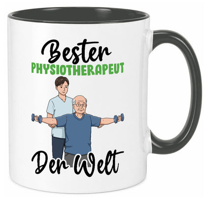 Bester Physiotherapeut v3 Geschenk Humor Geschenkidee lustiger Spruch Tasse