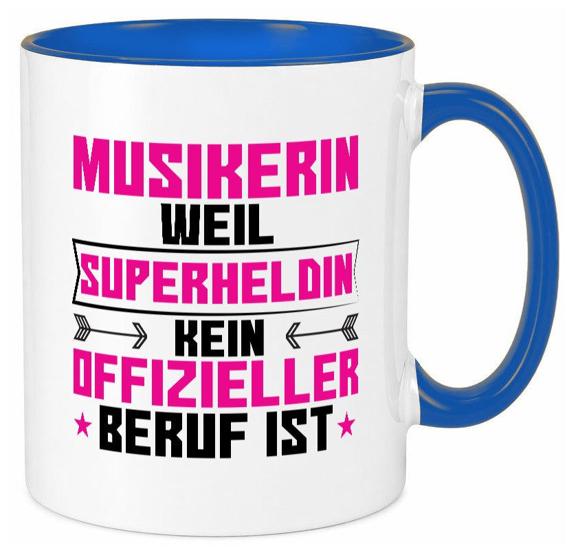 Superheldin Musikerin | Musik Musikantin Humor Geschenkidee Tasse