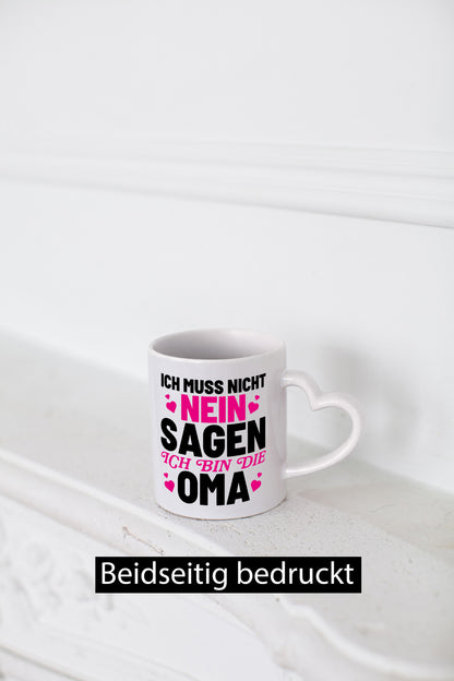 Oma sagt nie nein lustiger Spruch Geschenk Familie Geschenkidee Tasse