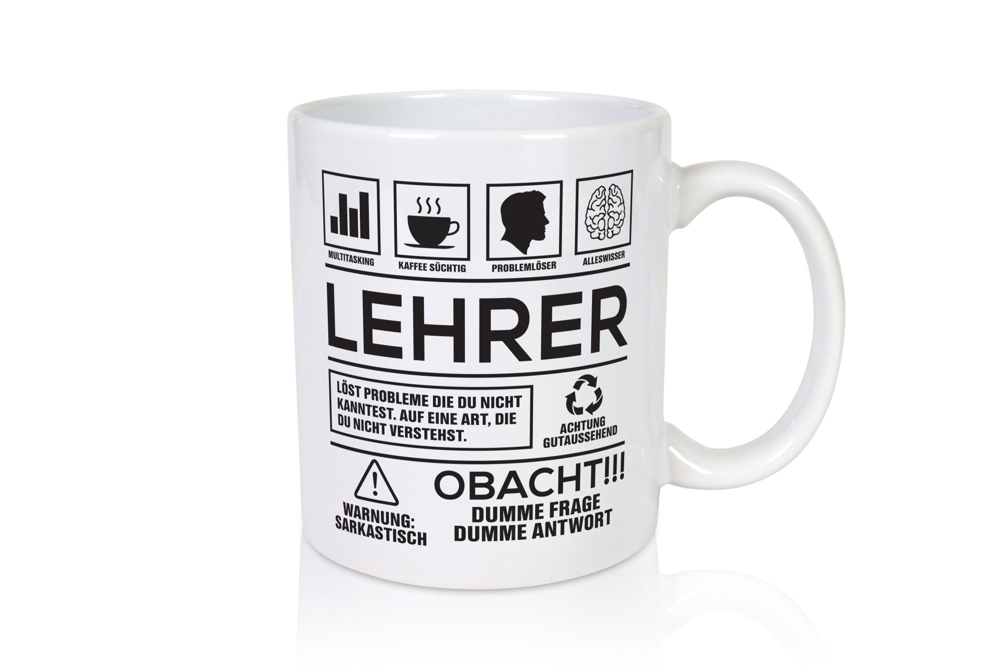 Achtung Probleme Lehrer | Schule Beruf Schüler lustiger Spruch Geschenk Arbeit