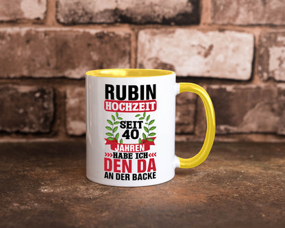 Rubin Hochzeit | 40 Jahre Verheiratet Humor Geschenkidee Tasse