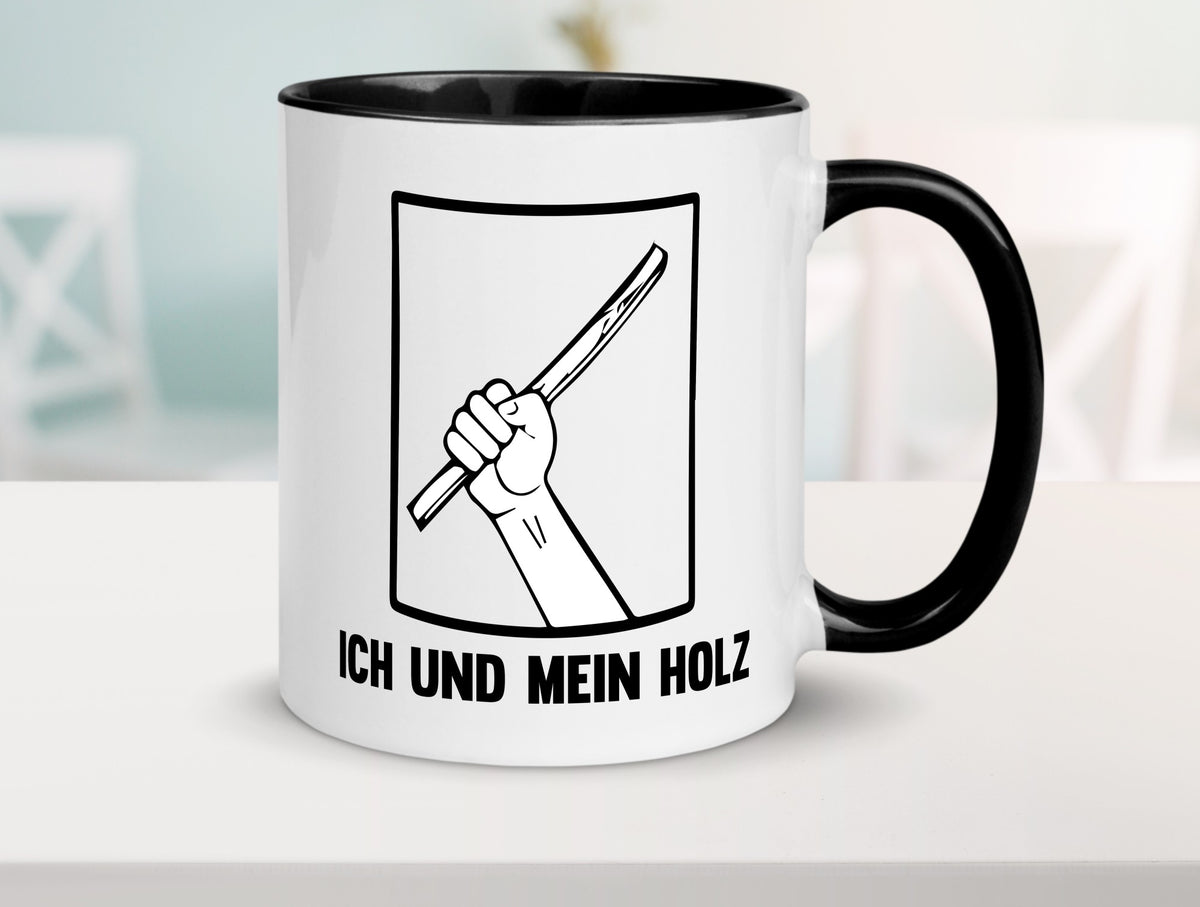 Ich und mein Holz | Holzfäller Holzmacher Geschenkidee Humor Tasse