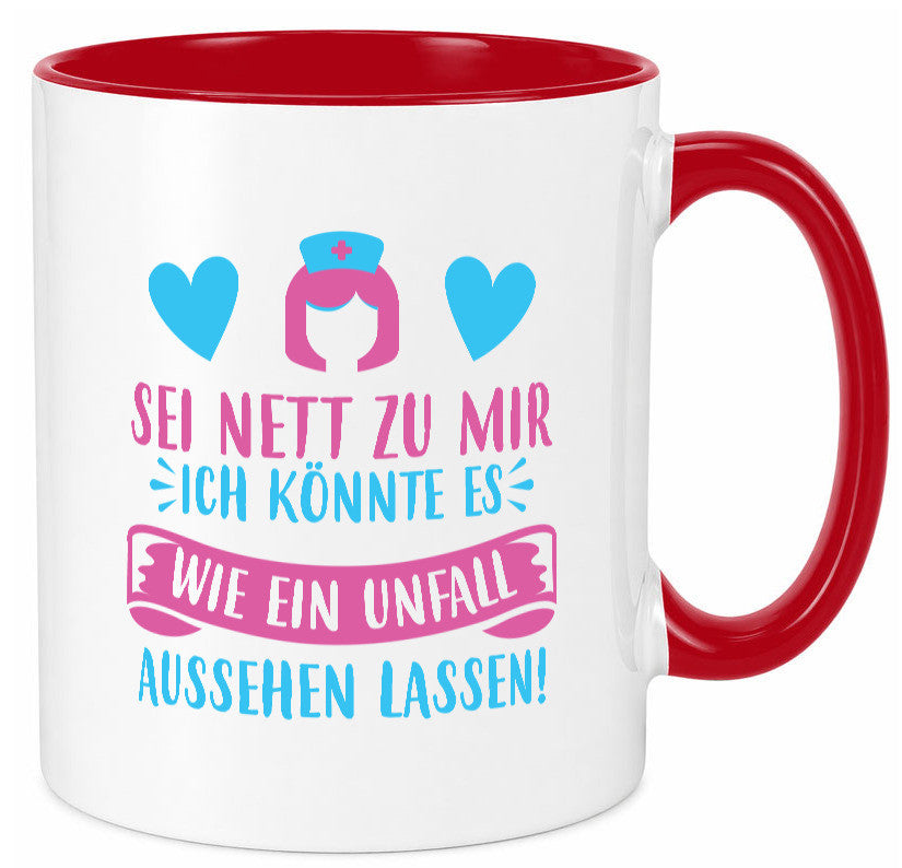 Sei nett, könnte wie ein Unfall aussehen | Kopf lustiger Spruch Geschenk Humor