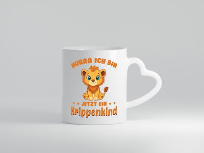 Hurra ich bin jetzt ein Krippenkind | Löwe Kindergarten Humor Geschenkidee Tasse