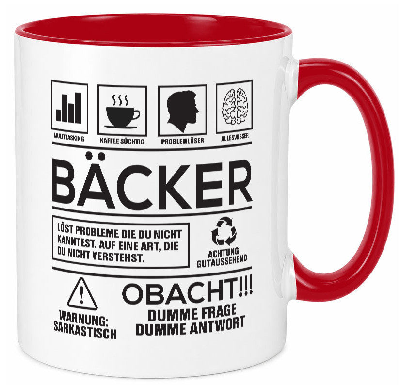 Achtung Probleme Bäcker | Bäckerei Backen Konditor Geschenk Humor Geschenkidee