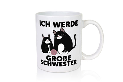 Ich werde große Schwester | Katze Wollknäuel lustiger Spruch Geschenk
