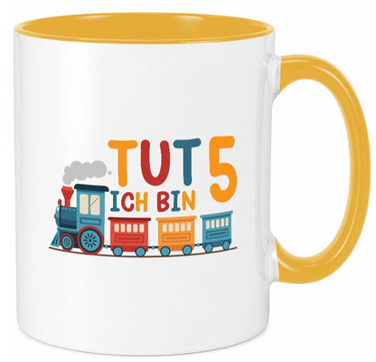 5. Geburtstag | 5 Jahre Eisenbahn Zug junge lustiger Spruch Geschenk Tasse