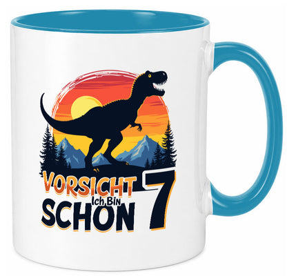 7. Geburtstag | 7 Jahre Dinosaurier v2 Geschenk Geschenkidee lustiger Spruch