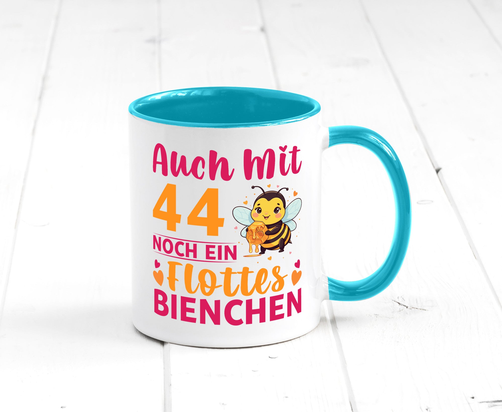 44. Geburtstag | Flottes Bienchen 44 Jahre Geschenkidee Humor Tasse
