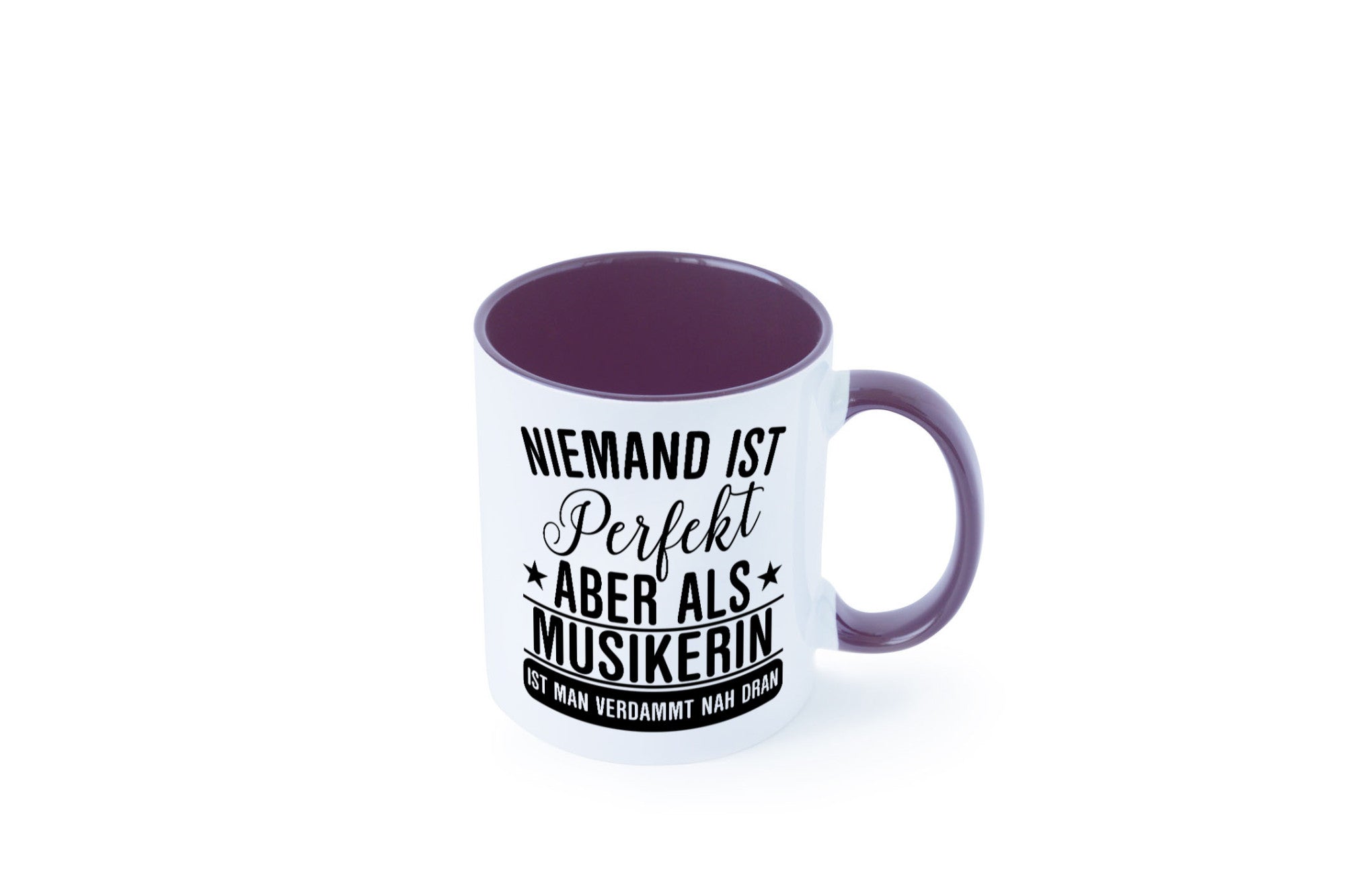 Verdammt nah dran: Musikerin | Musik Musikantin Geschenkidee Humor Tasse