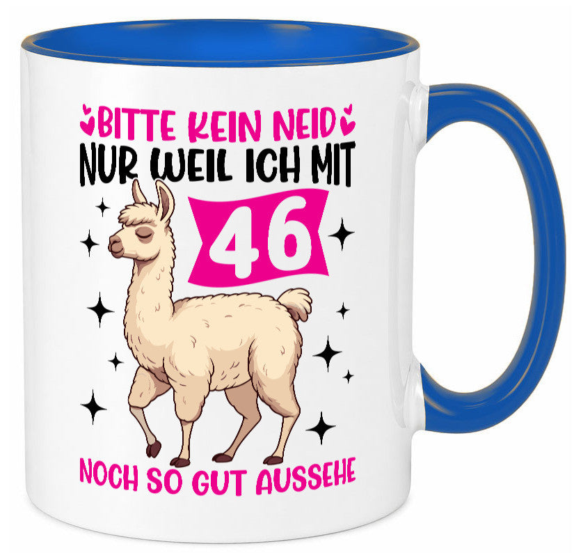 46. Geburtstag | 46 Jahre Lama gut aussehen lustig Geschenkidee Geschenk Tasse