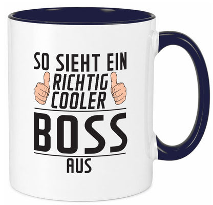 Richtig Cooler Boss | Führungskraft Vorgesetzter lustiger Spruch Geschenk Humor Tasse