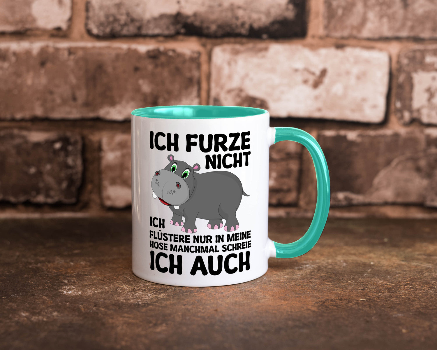 Ich furze nicht | furznilpferd v2 Humor Geschenkidee Tasse