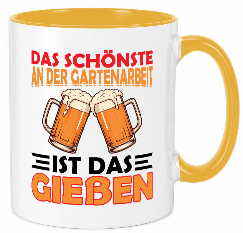 Das schönste an gartenarbeit ist Gießen | Biertrinker Geschenkidee Arbeit