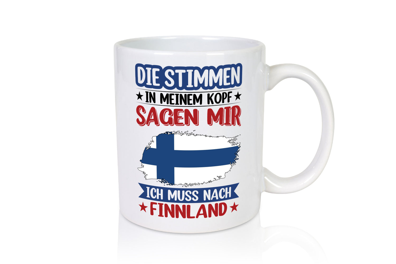 Finnland | Urlaub Stimmen in meinem Kopf Traumland Humor Geschenkidee Tasse