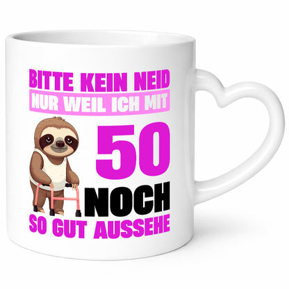50. Geburtstag | Bitte kein neid Faultier 50 Jahre lustig Geschenkidee Geschenk