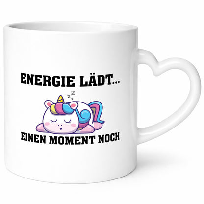 Energie lädt | Faules Einhorn Schlafen Humor Geschenkidee Tasse