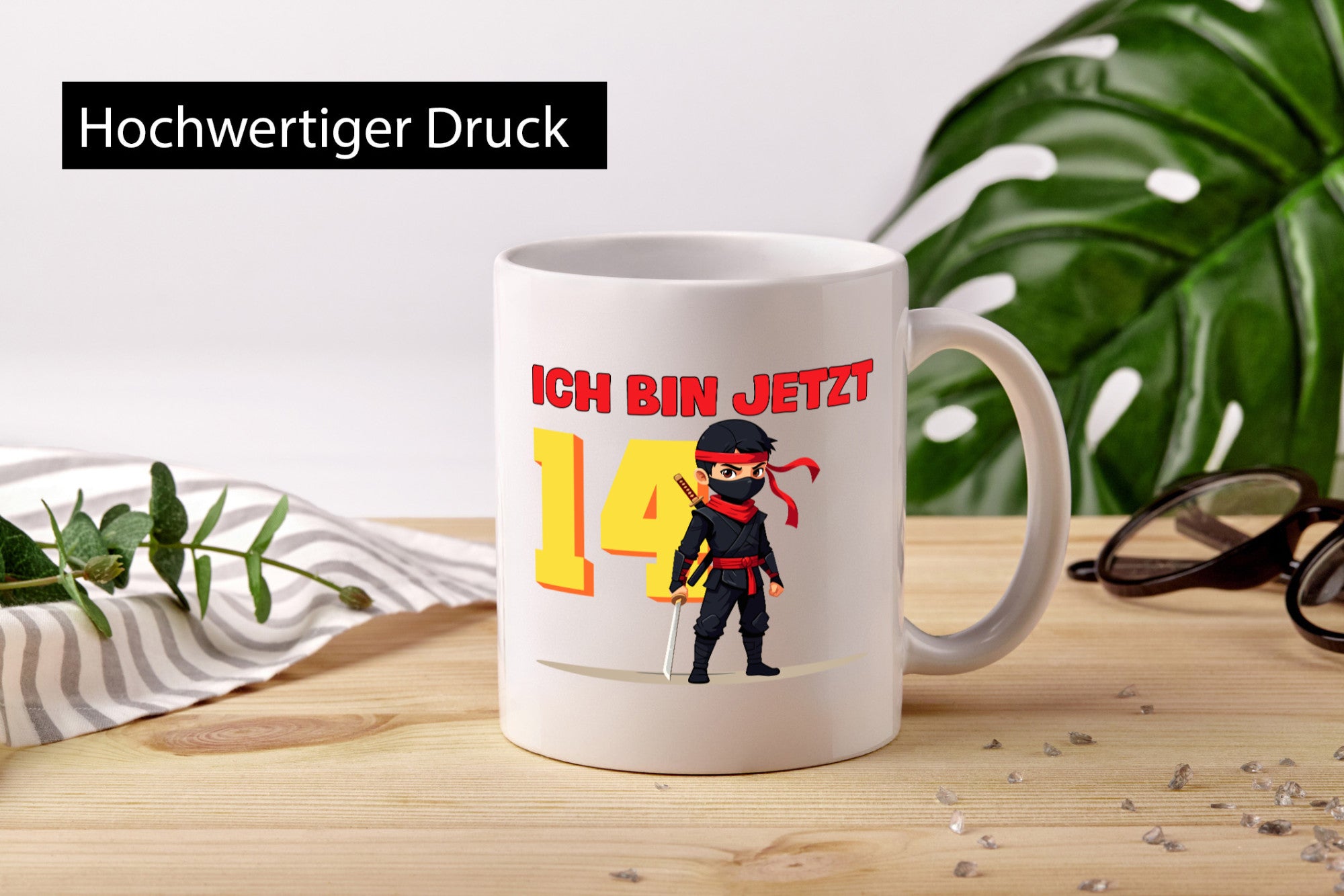 14. Geburtstag | 14 Jahre Ninja Kinder lustiger Spruch Geschenk Geschenkidee