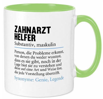 Zahnarzthelfer | Spruch Humor Zahnmedizin Geschenkidee Tasse