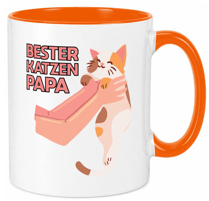 Bester Katzenpapa | Katze Gabel Geschenk Tierliebhaber Humor lustiger Spruch