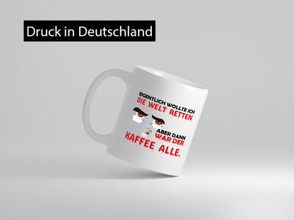 Kaffee war leer Geschenkidee Humor Tasse