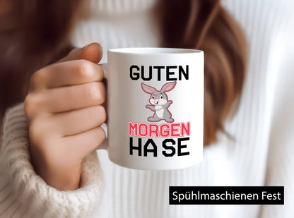 Guten Morgen Hase Humor Geschenkidee Tasse
