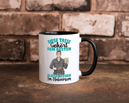 Im Universum: Fliesenleger | Fliesenlegen Bau Geschenk Humor Geschenkidee