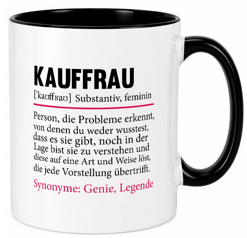 Kauffrau | Humor Spruch Definition Kauffrauen Geschenkidee Tasse