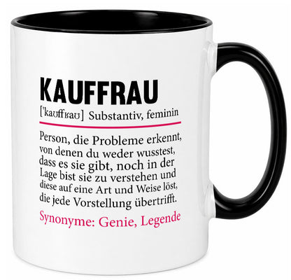 Kauffrau | Humor Spruch Definition Kauffrauen Geschenkidee Tasse