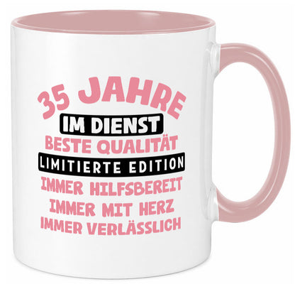 35 Jahre im Dienst | Jubiläum Arbeit v11 lustig Kollegen Büro Geschenk Tasse