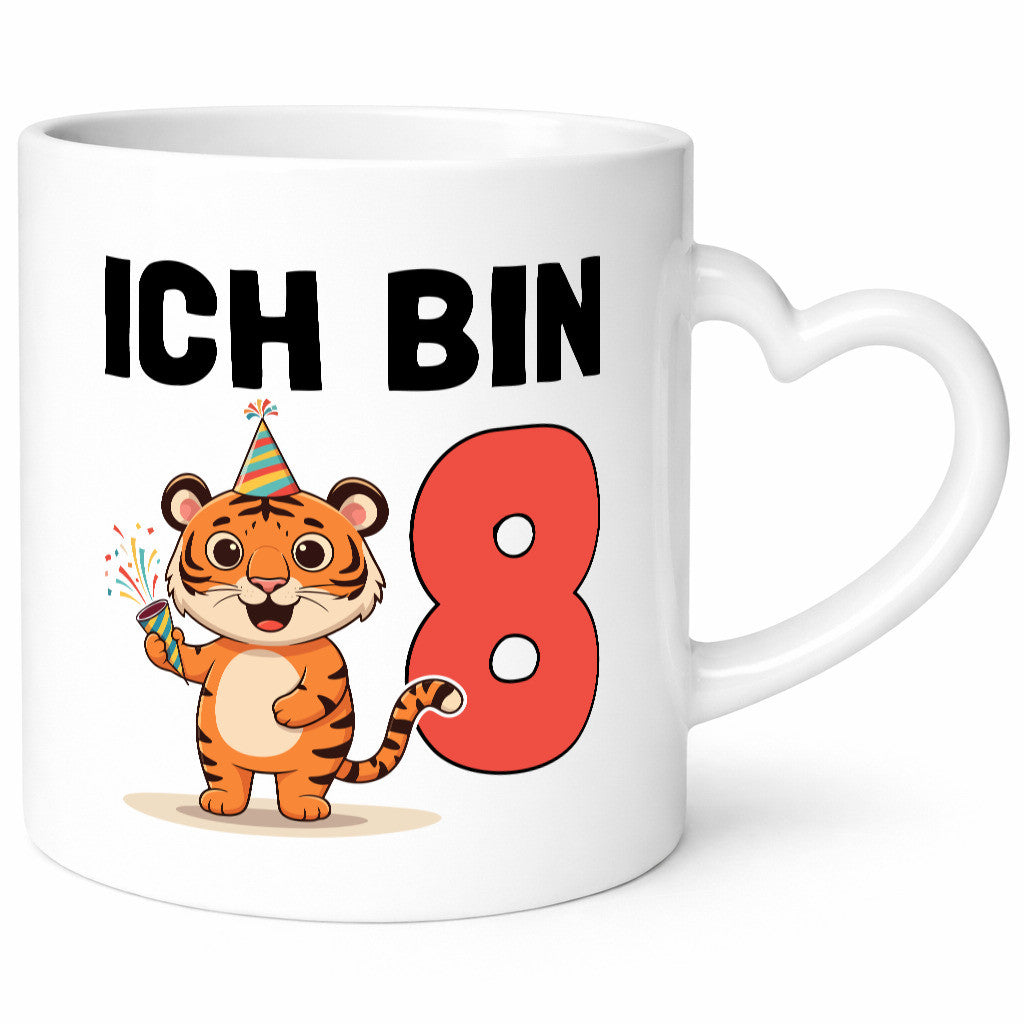 8. Geburtstag | 8 Jahre Tiger Geschenkidee Humor Tasse