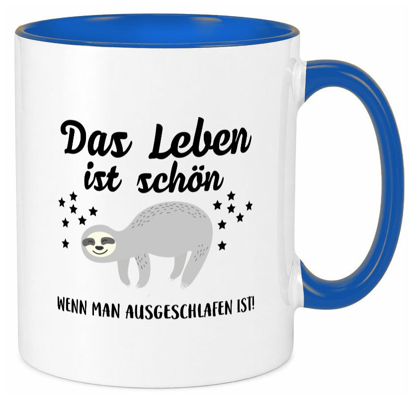 Schön ausgeschlafen | Morgenmuffel Motiv müde Geschenkidee Humor Tasse