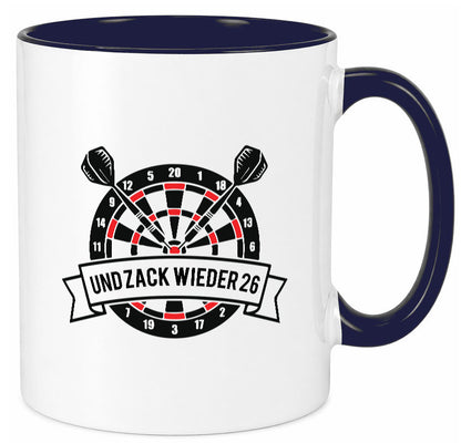 Und zack wieder 26 | Dart lustig Humor Geschenkidee Geschenk Tasse