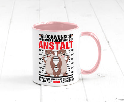 Glückwunch zur Flucht | Jobwechsel Arbeitskollegen Geschenk Arbeit Kollegen