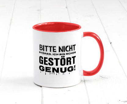 Ich bin schon gestört lustiger Spruch Geschenk Humor Geschenkidee Tasse