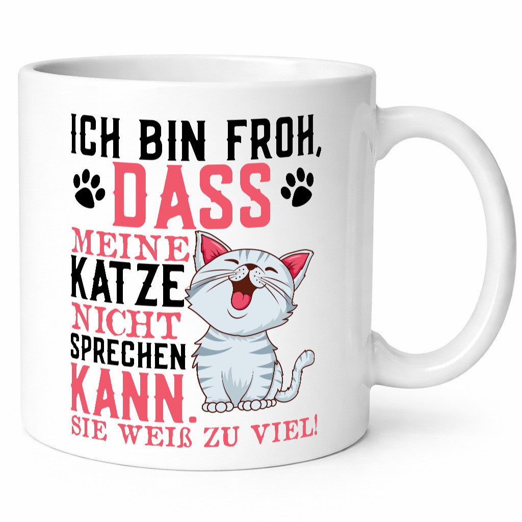 Lustiger Katzenspruch | Tierliebhaber Katzenfan Comic Spruch Geschenk Humor