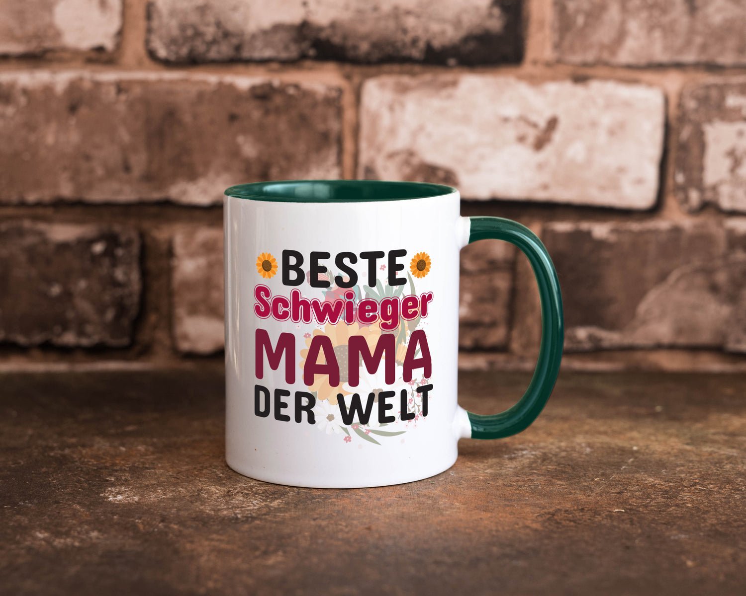 Beste Schwiegermama | Schwiegermutter Tasse Blumen Humor Familie Geschenkidee