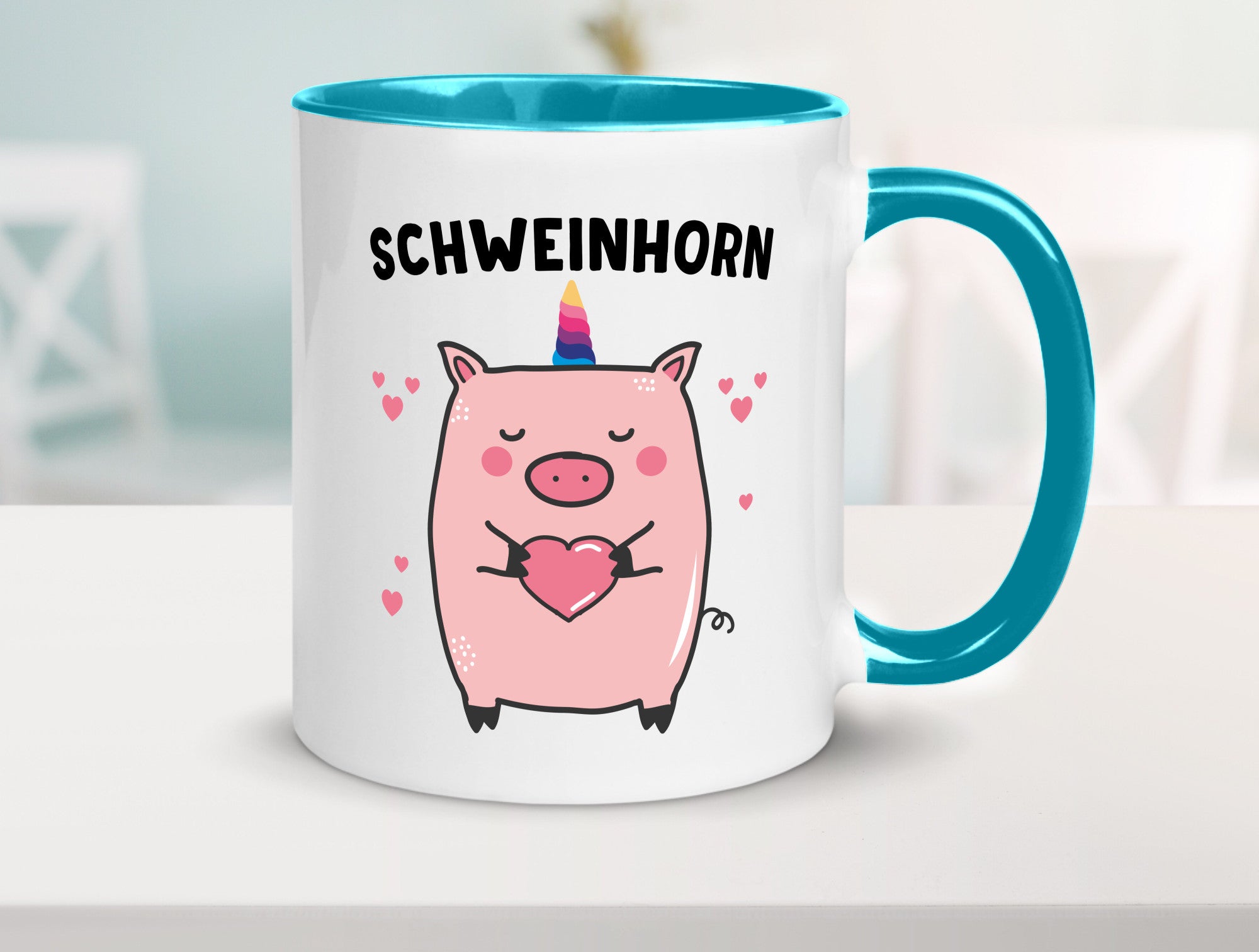 Schweinhorn lustig Humor Geschenkidee Geschenk Tasse
