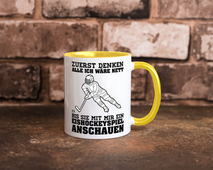 Eishockeyspiel | Eishockeyfan Tasse Eishockeyspieler Humor Geschenkidee