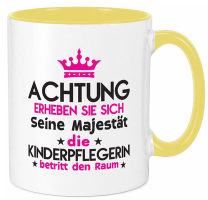 Seine Majestät Kinderpflegerin | Kinder Pflegeberuf Humor Arbeit Kollegen Büro Tasse
