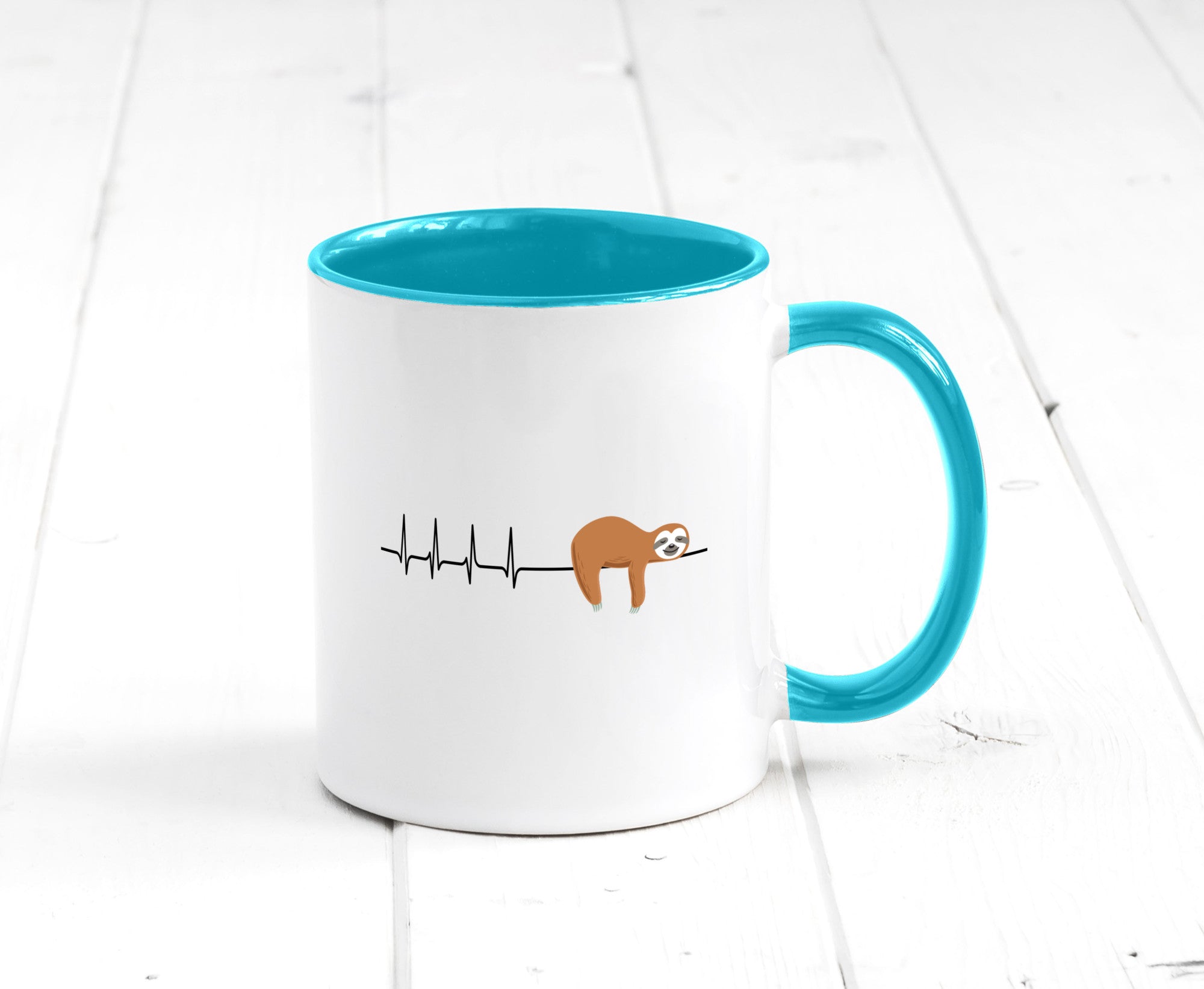 Herzschlag Faultier | Faulheit Morgenmuffel faul Humor Tierliebhaber