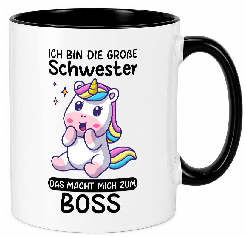 Große schwester macht mich zum Boss | Einhorn Geschwister lustiger Spruch