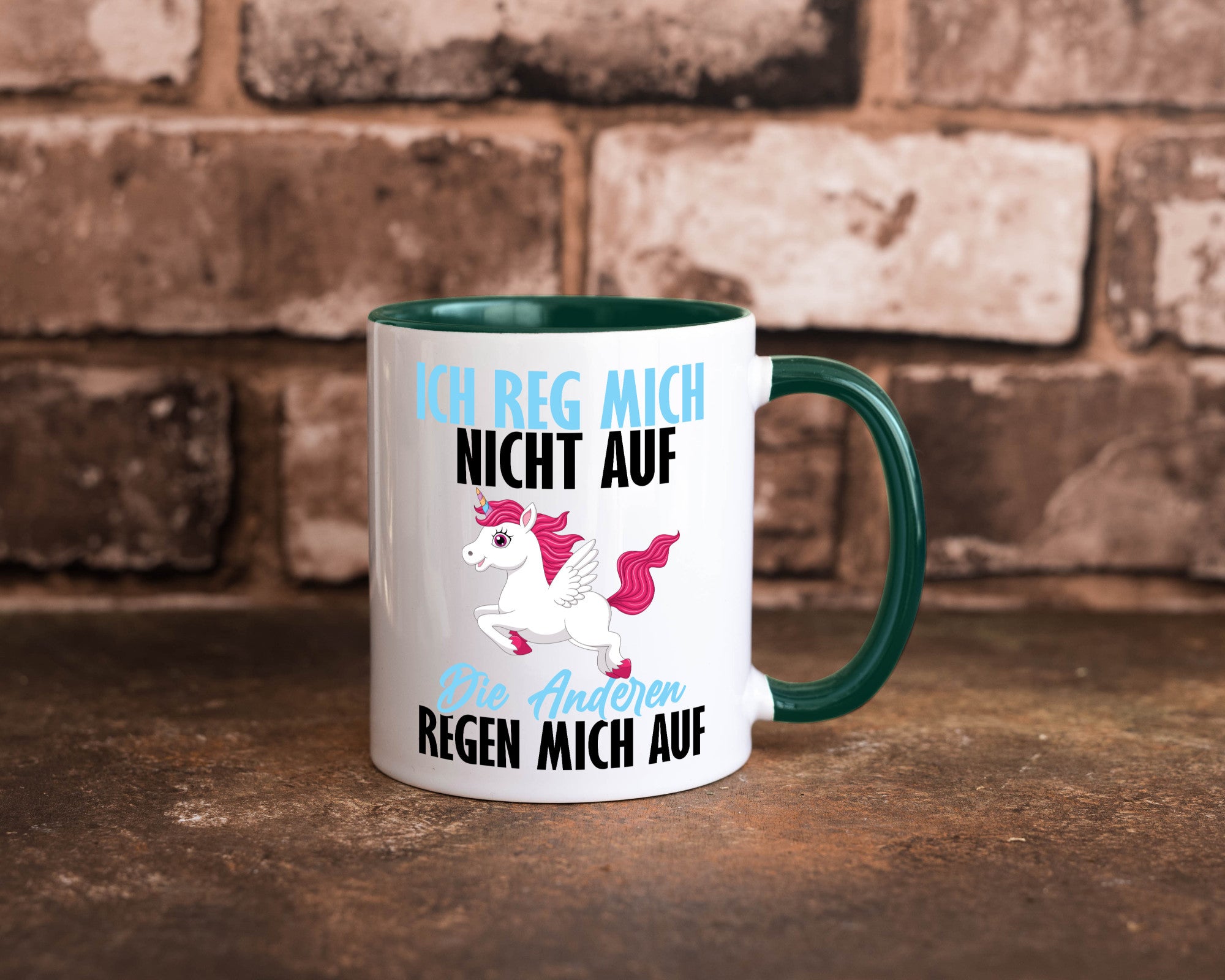 Ich reg mich nicht auf lustiger Spruch Geschenk Humor Geschenkidee Tasse