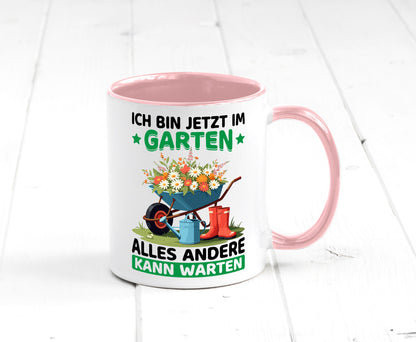 Im Garten alles andere kann warten | Gärtner Gartenarbeit Geschenk Arbeit