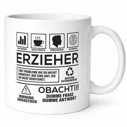 Achtung Probleme Erzieher | Pädagoge Schule lustig Humor Geschenkidee Geschenk