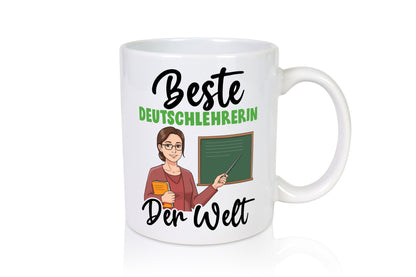 Beste Deutschlehrerin | Lehrer v2 Geschenkidee Humor Tasse