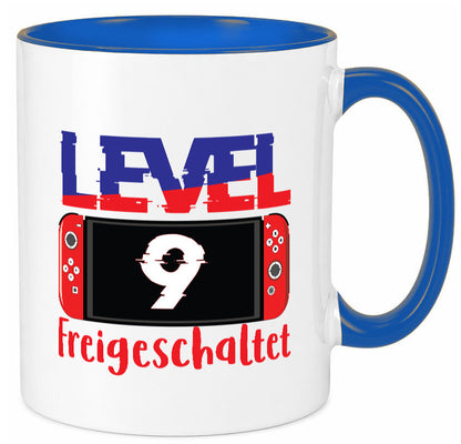 Level 9 Freigeschaltet | 9. Geburtstag Zocker Gamer Humor Geschenkidee Tasse